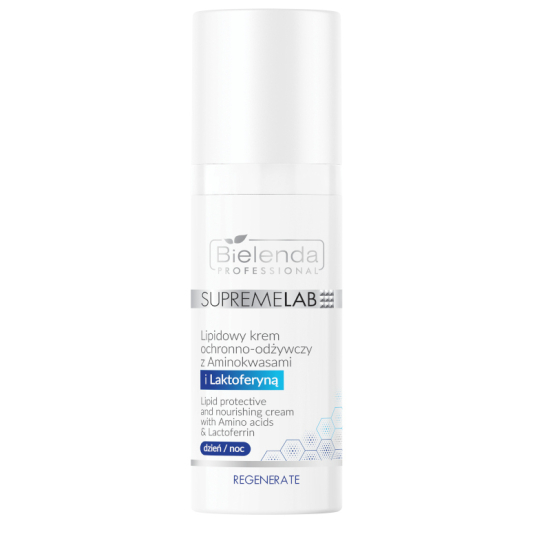 BIELENDA PROFESSIONAL SUPREMELAB LIPIDOWY KREM OCHRONNO-ODŻYWCZY Z AMINOKWASAMI I LAKTOFERYNĄ 50ML